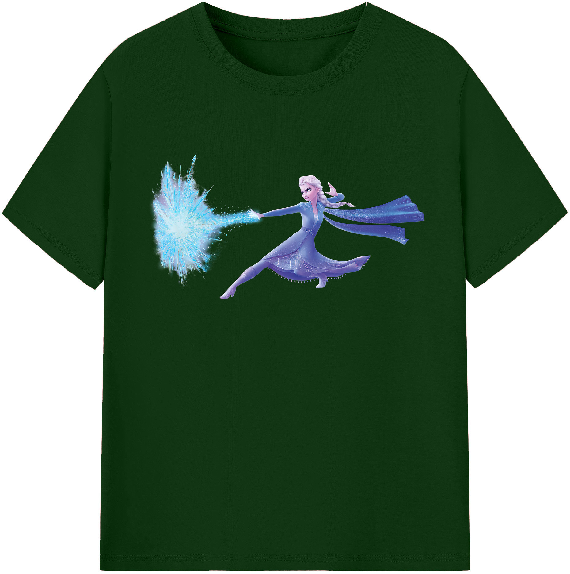 （画像用） アナと雪の女王 アンナ エルサ Frozen Anna Elsa 綿100％半袖Tシャツ（フロントプリント）